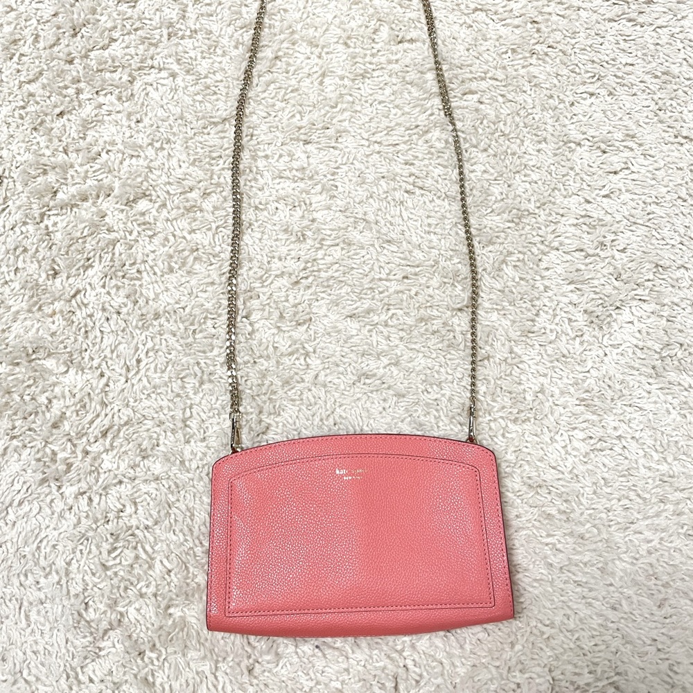 Kate spade Women crossbody bag, coral wallet on chain purse